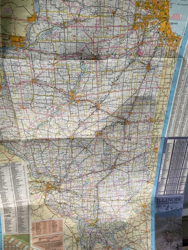 Vintage Illinois Fold-Out Map Official Highway Map 1985-86 AO State Museum Cover - Picture 5 of 9