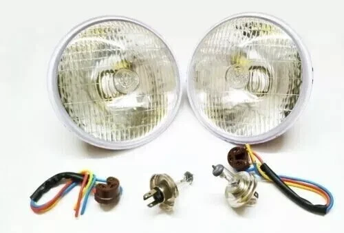 2 Lucas 700 Scheinwerfer 7 " Zoll 12v Umwandlung H4 Für Alfa Romeo Spider Auto - Bild 3 von 4