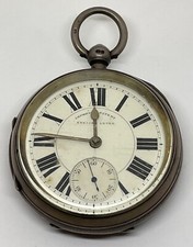ENGLISH POCKET WATCH / Fusee Movement/ Sterling Silver / Does Not Run Circa 1860