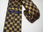 Novo-Paul-Fredrick-Gravata-Dourado-Preto-verificar-Quadrado-Grosso-Tecido-Seda-Luxo-Designer miniatura 3