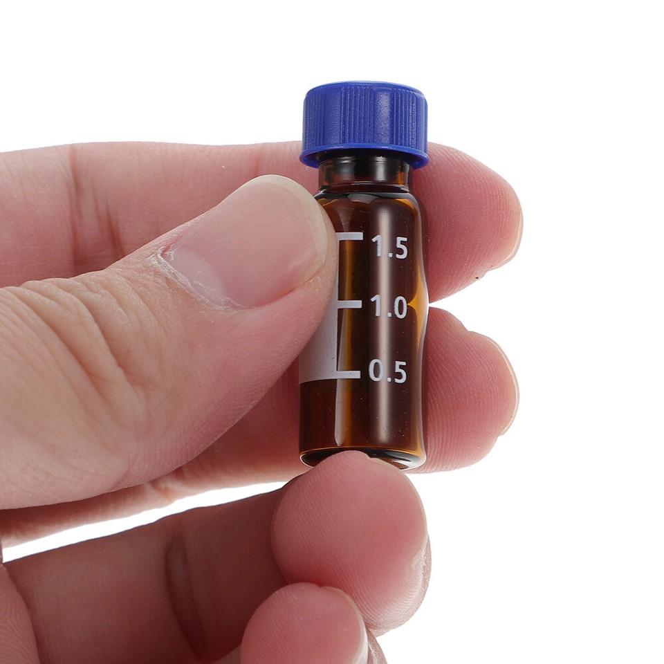 100 Pcs Transparent Glass Vial with Caps Sub Packing Bottles eBay