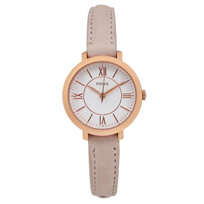 Fossil Jacqueline 26mm Rose Gold-Tone Steel Silver Dial Ladies 