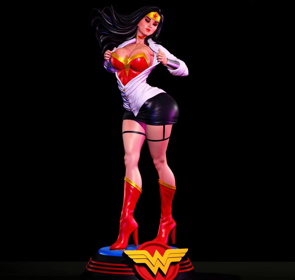 Раскрашенная статуэтка Чудо-женщины сексуальная фигурка 1/6 - Изображение 2 из 3