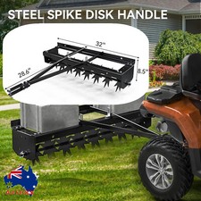 32" Lawn Spike Aerator Tow Behind Rolling Tractor Soil Penetrator Mower Hitch