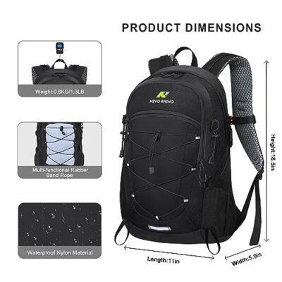 Hiking Backpack/35L/40L/45L Waterproof Outdoor Day Pack, Lightweight 25L Black | eBay Hiking Backpack/35L/40L/45L Waterproof Outdoor Day Pack, Lightweight 25L Black | eBay