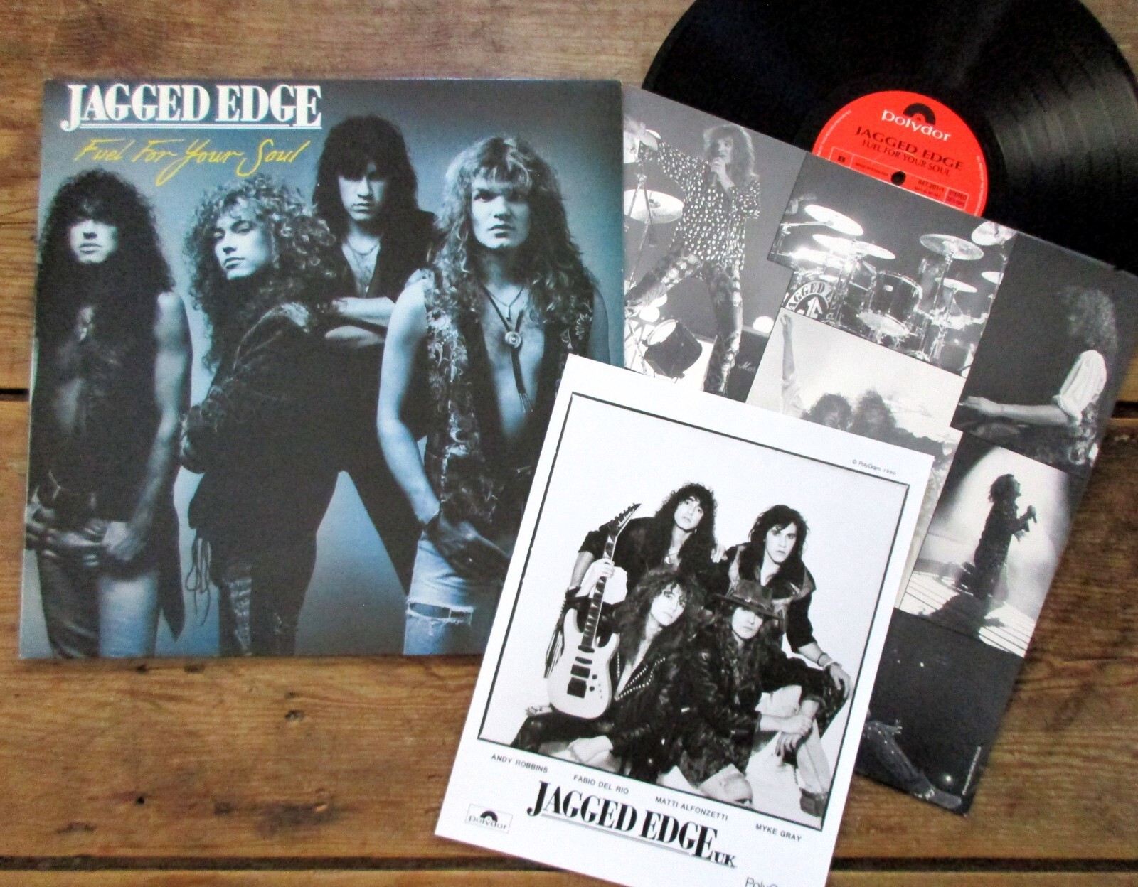 JAGGED EDGE Fuel For Your Soul (1990) Vinyl, Gatefold LP Polydor 847