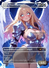 MTG - Lyra Dawnbringer - Fanart Borderless Style - EDH / Playtest