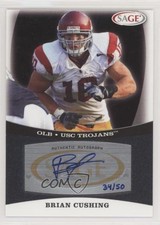 2009 SAGE Auto Platinum 34/50 Brian Cushing #A12 Auto 0c6