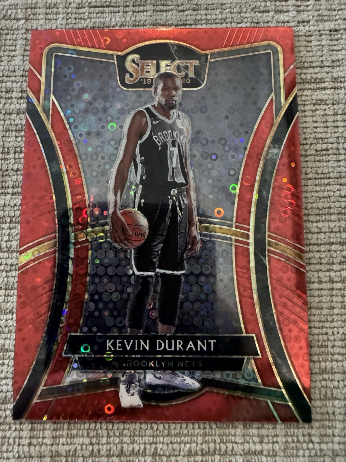 2021-22 Panini Select - Concourse Kevin Durant #50 Red Disco Prizm /49