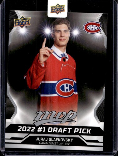 Juraj Slafkovsky #DP-1 — 2022 Upper Deck MVP NHL Draft Pick hockey card