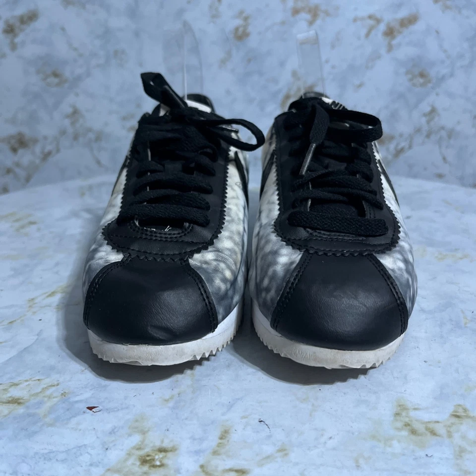 Nike Classic Cortez вишневый цветок женщин размер 9 туфли белый черный низкие кроссовки - Изображение 2 из 4