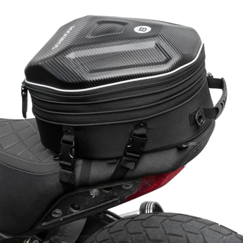 ROCKBROS Hard Shell Motorcycle Rear Bag Waterproof Expandable Durable Waterproof