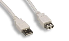 USB 2.0 Extension Cable A-Male to A-Female 15FT White Passive