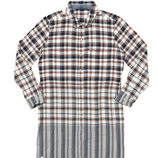 Tommy Hilfiger Women's Size 8 Shirt Dress Blue Mid Calf Casual Cotton Plaid