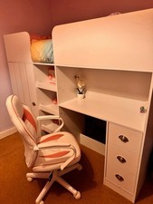 Atlanta High Sleeper Bed In White NO MATTRESS