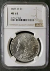 1885 O $1 Morgan Silver Dollar NGC MS62