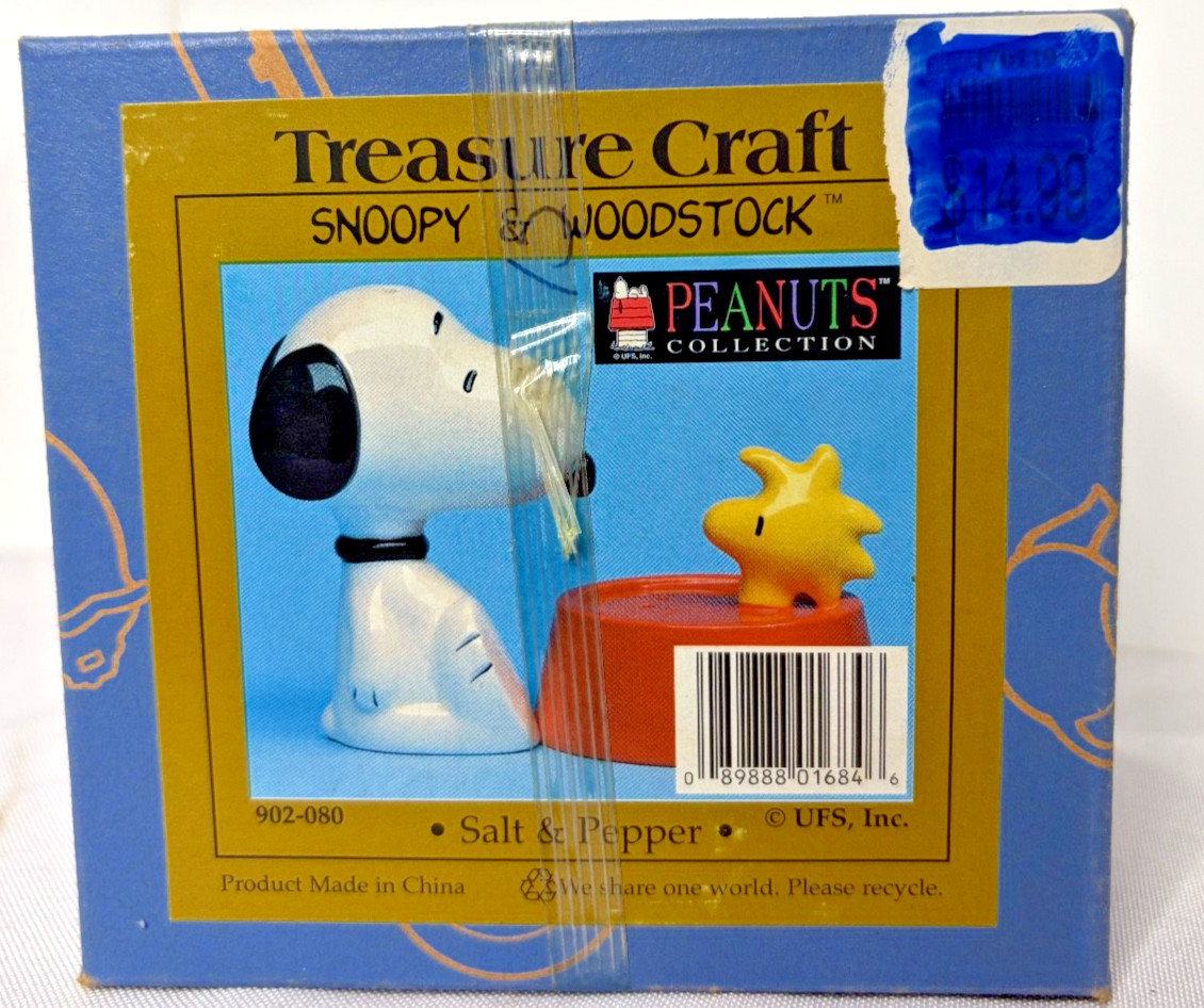 Peanuts Collection Snoopy & Woodstock Salt And Pepper Shakers - Treasure Craft