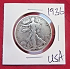 1936 Liberty Walking Half Dollar 90% Silver 50c US Coin USA