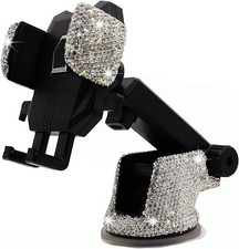 Bling Car Phone Mount Holder Shiny Crystal Rhinestone Phone Stand for Women