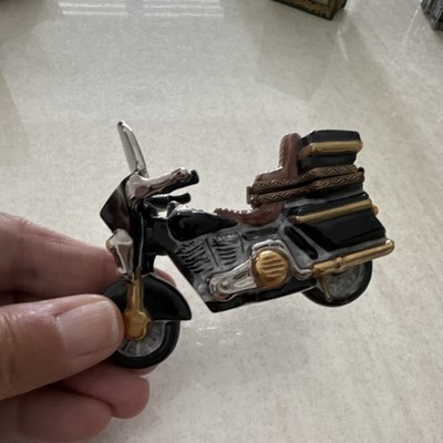 Limoges France Hand Painted Motorcycle Trinket Box Edition 1999 43/1000