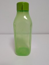 Tupperware EcoEasy Trinkflasche quadratisch 1 L grün sehr gut erhalten