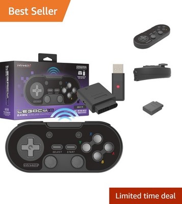Wireless Legacy 16 Game Controller for SNES, Switch, MacOS & More - Onyx