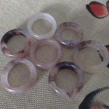 Certified Natural Golden Silk Jade Light purple Pattern Violet ring