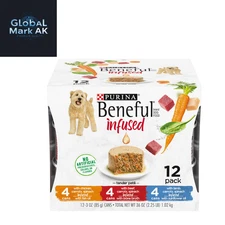 Purina Beneful Wet Dog Food, Chicken, Beef & Lamb, 3 oz, 12-Pack