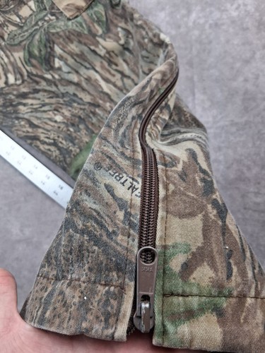 Vintage Cabelas Camo Coveralls Mens Large Woodland APX Hunting Unlined Jumpsuit - Picture 9 of 14