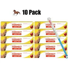 10 Pack Paste Horse Dewormer, Apple Flavor Wormer US