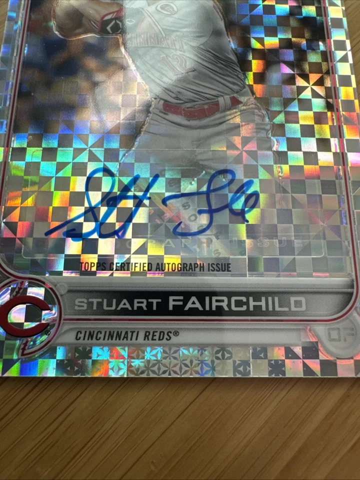 Stuart Fairchild 2022 Topps Chrome Update /125 Auto X-Fractor Reds #AC-SF - Image 2 of 3