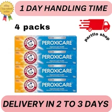 Arm & Hammer PeroxiCare Tartar Control Fluoride Toothpaste with Baking Soda 4PK.