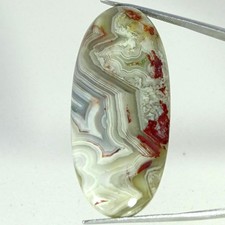 51.70Cts. Natural Crazy Lace Agate Necklace Supply Oval Cabochon 22X49X5MM