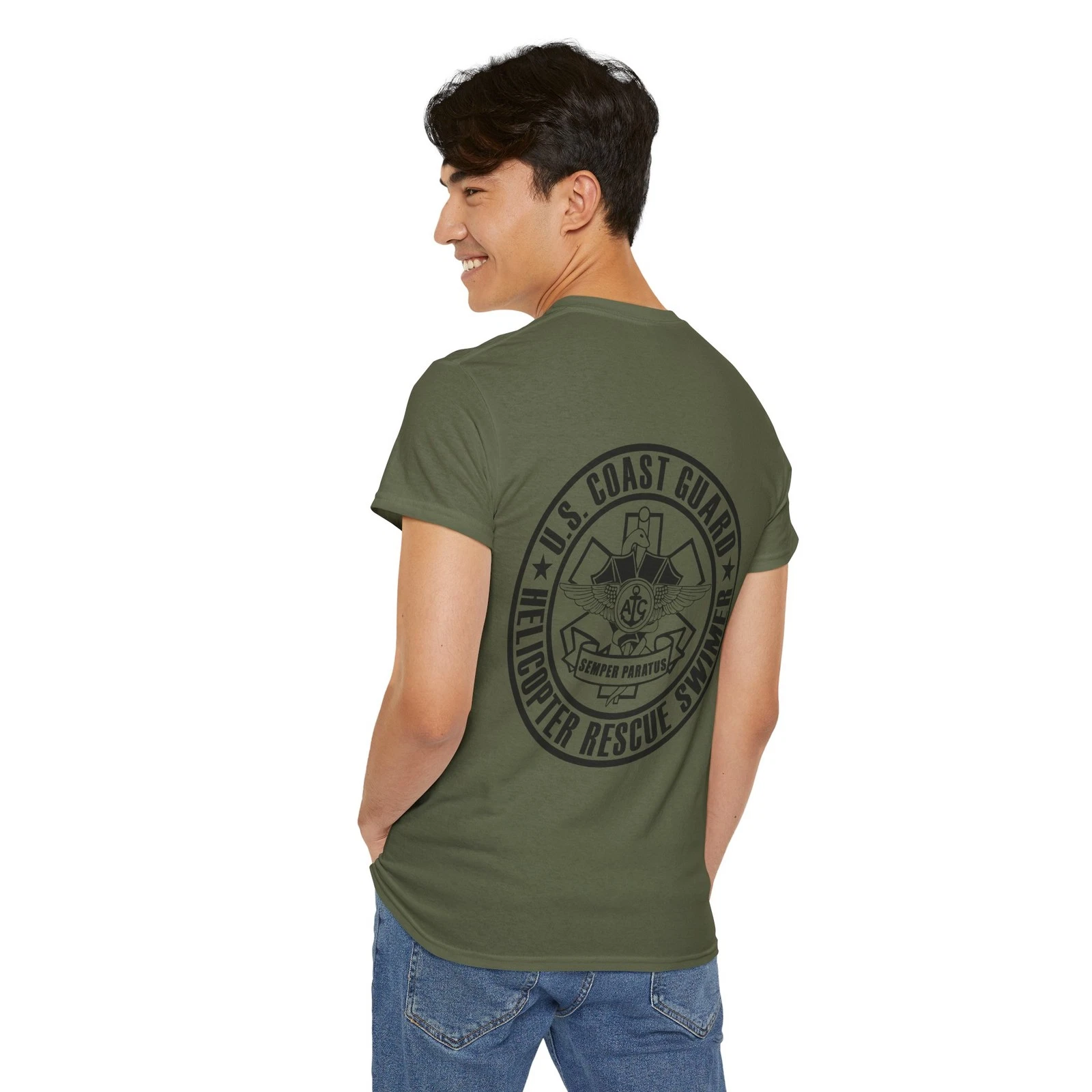 NEW US Coast Guard Rescue Swimmer AOP Tshirt HQ Design