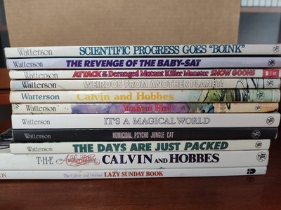 Lot of 11 CALVIN & HOBBES Used Paperback Books BILL WATTERSON Good Condition