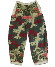 CITRON SANTA MONICA Asian dragon print barrel pants sz S