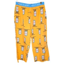 Vintage Y2K David & Goliath Boyfriend Lounge Pants Beer It's What's For Dinner L