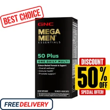 GNC Mega Men Essentials 50-Plus One Daily Multivitamin, 60 Tablets