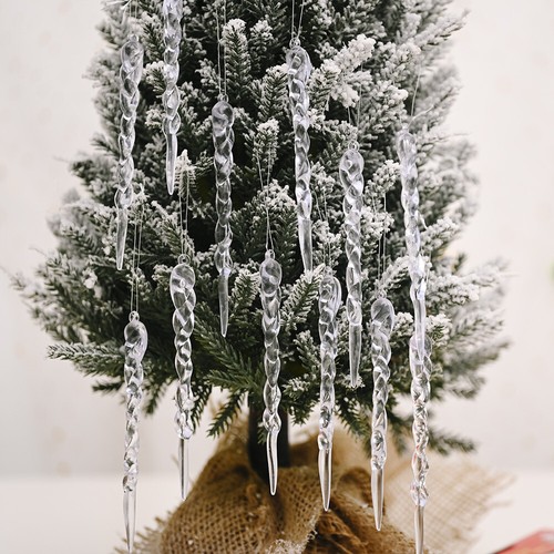Silver icicles for christmas tree