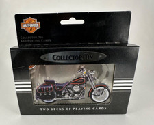 HARLEY DAVIDSON MotorCycles Bike Collector's Tin~Two Decks Playing Cards 1998