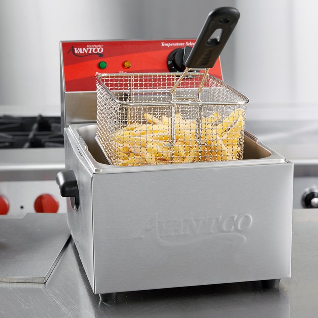 Avantco F100 10 Lb Electric Countertop Fryer 120v 1750w For
