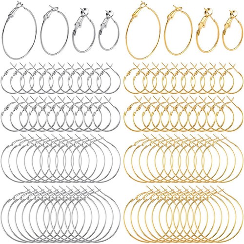 96 Pcs Earrings Kit Round Jewelry Making Supplies Miss Jewellery Findings for