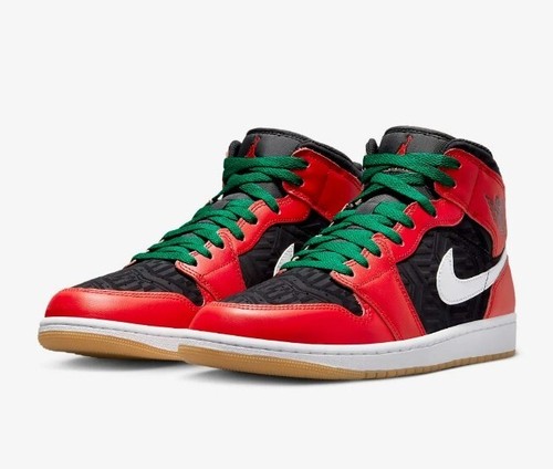 Air Jordan 1 Mid SE Shoes \u0026#034;Christmas Tree\u0026#034; 2022 Black Red  DQ8417-006 Size 11 US | eBay