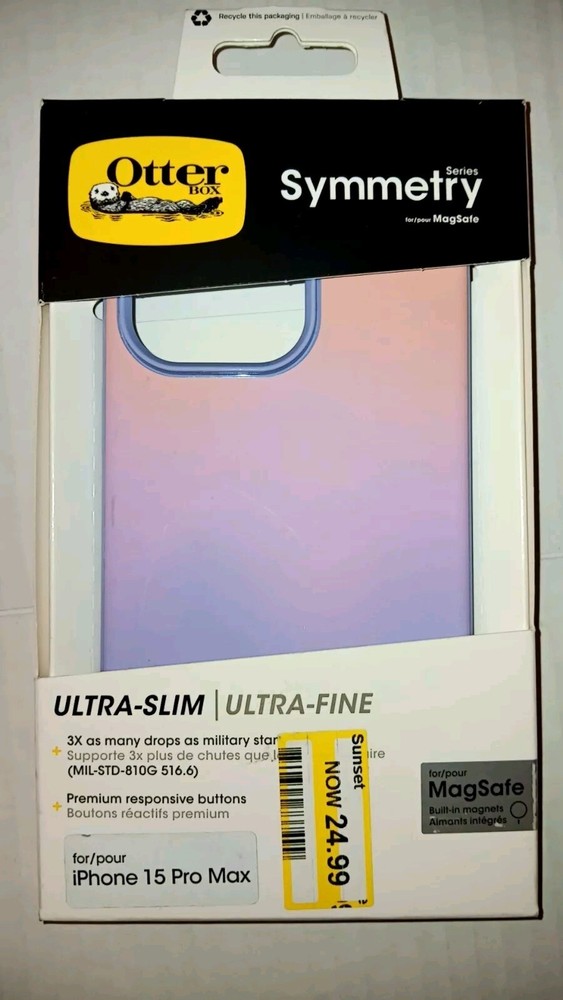 OtterBox iPhone 15 Pro Max Symmetry + Case with MagSafe -  Soft Sunset