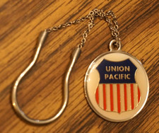 Enamel UNION PACIFIC Railroad Key Ring - VINTAGE
