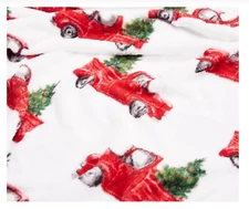 Red Truck Throw Blanket Lightweight Soft Fleece Print  50 x 60 inch Real Living