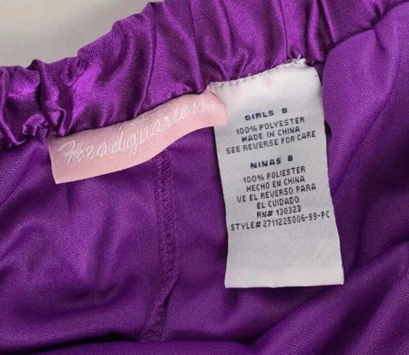 儿童总部闪光蓬蓬裙裙女孩 8 中号 M 紫色女巫 — 第 4/4 张图片