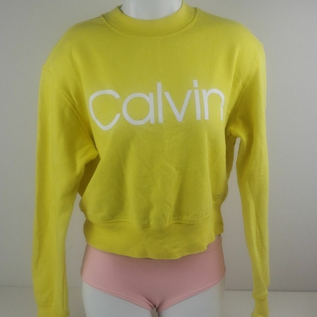 yellow calvin klein sweater
