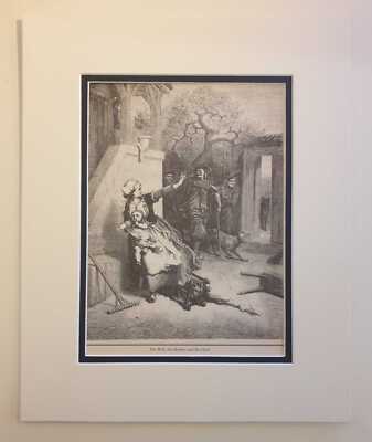 DORE The Wolf, The Mother and Child (1984 Fables Print Reproduction)