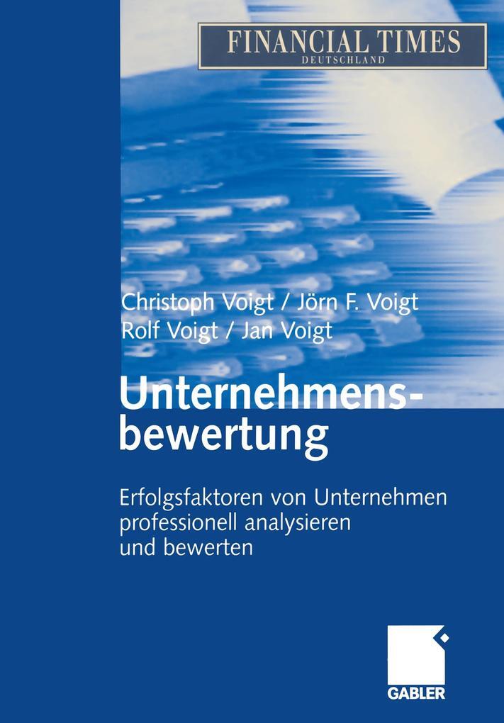 Thumbnail - Unternehmensbewertung | Jörn F. Voigt, Rolf Voigt, Christoph Voigt,